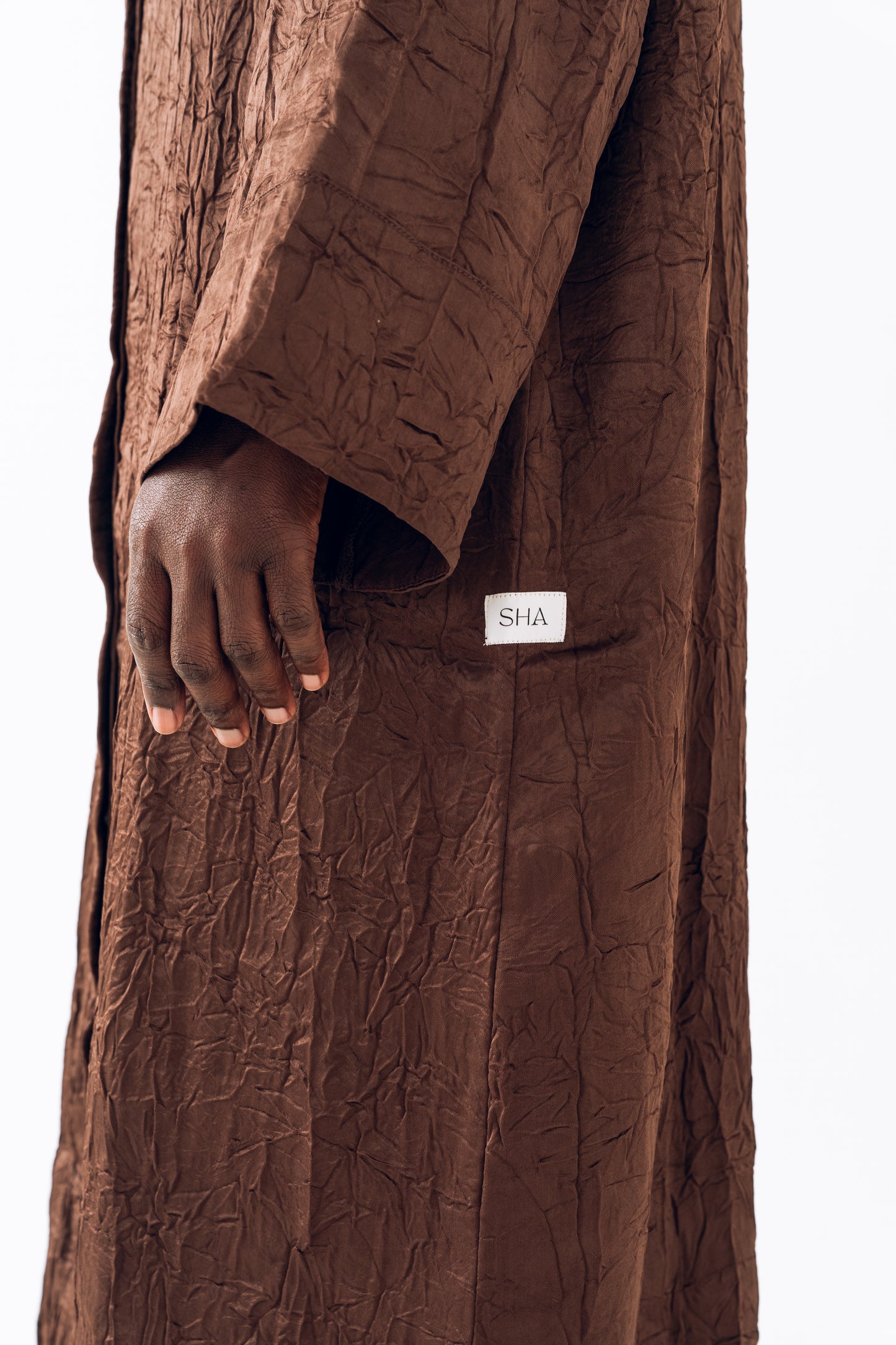 Abaya „QAMAR“ braun – 2-in-1 Look aus Premium-Viskose