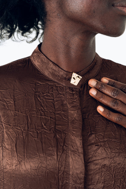 Abaya „QAMAR“ braun – 2-in-1 Look aus Premium-Viskose