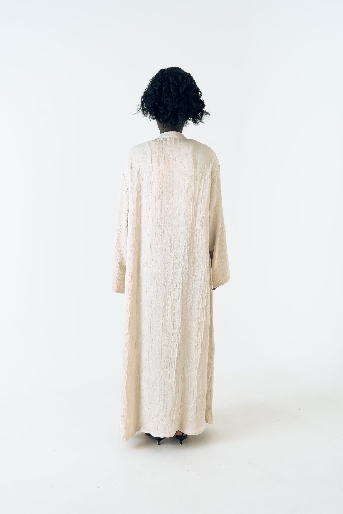 Abaya „QAMAR“ Elfenbein – 2-in-1 Look aus Premium-Viskose